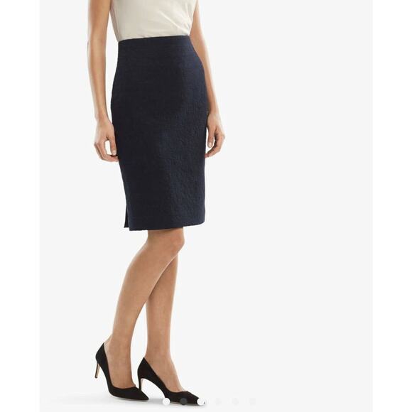 MM. Lafleur The Cobble Hill 2.0 Navy Blue Cotton Jacquard skirt size 1X - Picture 5 of 11